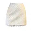 Falda de traje de lunares para mujer, estilo nuevo de verano 2026, falda corta de línea A, de cintura alta, que se ajusta a la cadera, falda de moda