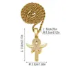 Colgante de Cruz Ojo de Horus Hip-Hop Todo Fósforo Aleación Retro Diamante Cruz Collar para Transfronterizo