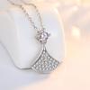 S925 Sterling Prata Pequena Saia Colar Feminino Clavícula Cadeia Estilo Coreano Estudante Personalidade Design Temperamento Internet Internet Celebridade Joias