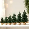 Vários Tipos de Árvores de Natal de Mesa, Árvores de Natal Nevadas com Flocos no Estilo Ins Nórdico, Árvores de Natal Artificiais Xadrez no Estilo Country Americano