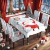 Mantel Navideño Impreso Digitalmente Decoración de Ambiente Festivo para el Hogar Mantel Impermeable Mantel a Prueba de Polvo Funda para Silla Transfronterizo