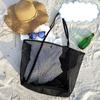 Bolsa de playa al por mayor de fábrica Amazon bolso de hombro de malla para mujer portátil para lavar guardar ropa de natación