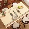 Suministro Transfronterizo de Manteles Estilo Americano Retro, Impermeables, Resistentes al Aceite, Resistentes al Calor, Lavables, Tapetes Protectores de Cuero PVC, Hechos a Medida