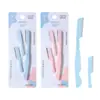 Conjunto LMLTOP de 3 peças de depiladores de sobrancelha dobráveis, ferramentas de beleza, lâminas para tatuagem de sobrancelha e depiladores para aparar sobrancelhas femininas, coleção A0369
