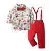 Fábrica de Origen Ropa Navideña para Niños Traje Pequeño de Dos Piezas Ropa Infantil Vestido Navideño para Bebé Traje de Niño