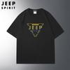 JEEP SPIRIT Nueva Camiseta de Manga Corta para Pareja Cuello Redondo Hombro Pequeño Holgada Talla Grande Camiseta Casual Camiseta Básica