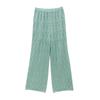 Explosiones de Primavera 2025 Nuevos Pantalones de Pierna Ancha Jacquard Hueco de Lana de Seda de Mora de Australia para Mujer Pantalones Elegantes Elegantes de Punto de Pierna Recta