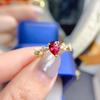 Caibao Joias Novo Anel Magnésio Alumínio Garnet Natural Prata 925 Galvanoplastia 18K Incrustado Modelo Gota d'Água Dropshipping