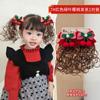 Horquilla para el pelo con lazo rojo para niña, accesorio para el pelo de Año Nuevo, estilo chino, de felpa, para el día de Año Nuevo