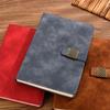 Cuaderno de oficina de cuero sintético, caja de regalo personalizada, juego de cuaderno A5 con hebilla de cabeza de ciervo, bloc de notas para reuniones A6 para estudiantes
