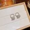Pendientes de Moda de Aguja de Plata 925 con Cubos de Perla de Venta Caliente Pendientes Dulces de Nicho de Gama Alta Pendientes de Diseño Exquisito