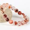 Pulsera de flor de hule roja amarilla koi natural pétalos pluma veneno pluma como fantasma pulsera de cristal fabricantes de joyería venta al por mayor