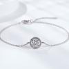 Pulsera Redonda de Moissanita con Baño de Plata S925 con Oro de 18K, Pulsera de Moissanita de Alta Gama de Lujo Ligero, Estilo Hada Ins al por Mayor