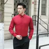 Camisa Outono 2020 Vestido de Negócios Slim-fit Masculino Camisa Branca Branca de Manga Comprida Estilo Coreano Top Moderno