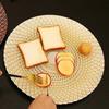 Prato de Vidro para Mesa Estilo Nórdico Prato Pavão Prato para Bife de Luxo Leve Suprimentos para Hotel Bandeja de Prato de Vidro Pintado à Mão Retrô