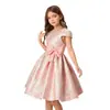 Vestido Princesa Niña Pequeño Mediano Dama de Honor Primer Cumpleaños Festival Actuación Amazon Lazo Manga Corta Abullonado