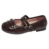 Zapatos Casuales Dulces con Lazo para Mujer 2026 Primavera y Otoño Nuevos Zapatos de Caña Baja con Hebilla Retro Zapatos de Moda con Punta Redonda