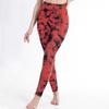 Mallas Deportivas Tie-Dye Transfronterizas para Mujer Estación Independiente de Temu Cintura Alta Elástica Levanta Glúteos Leggings Estampados Sin Costuras para Mujer