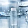 Botella de boca ancha de PP, botella sellada resistente a altas temperaturas, botella para reactivos, botella dispensadora, botella de plástico para polvo de laboratorio con escala, botella de plástico