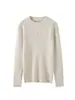 Ropa básica de punto acanalado de cuello alto para niños, algodón puro, suave, cómoda, simple, versátil, artículo esencial de capa base para primavera y otoño