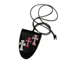Collar de Cuero Negro con Cruz Dulce y Fresco, Bolso Colgante de Alta Gama Moderno y Conveniente para Guardar Gafas, Accesorios Versátiles Personalizados