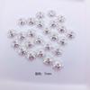 Separador de Cuentas de Flor Chapado en Oro de 18K Pétalo Accesorio Tapa de Cuenta para Fabricación de Joyería para Pulsera DIY Accesorios para Pulsera