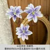 3 Lirios de Princesa Artificiales para Decoraciones de Boda, Decoración de Salón de Banquetes de Hotel, Arreglo de Habitación de Boda, Arreglo Floral de Piso