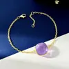 Pulsera Lipai de Cristal de Colores Estilo Geométrico Nuevo Escama Brillante Forma de Arco Piedra Artificial Cristal Cubo de Azúcar Doble Cara
