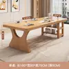 Escritorio grande moderno minimalista nórdico de madera maciza, sofá de ocio, diseño libre para sala de estar, mesa larga para leer, estudiar y trabajar
