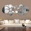 Adesivos de Parede Espelhados de Círculo Grande e Pequeno Decoração de Parede Acrílica Estéreo 3D Círculo Grande 15cm 32 e 26 Peças Por Conjunto