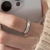 Anillo de Diamantes Pequeños Microincrustados Estilo Japonés-Coreano para Mujer Estilo Frío Ins Nicho Lujo Ligero Sentido de Alta Gama Anillo Abierto Ajustable