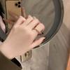 Anillo de giro tejido, personalidad de moda femenina, estilo francés retro simple, estilo frío, anillo de dedo índice abierto, estilo japonés, lujo ligero