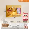 Tablero perforado colorido inspirado en la dopamina para decoración de pared de sala de estar, un nuevo estante de almacenamiento metálico engrosado con accesorios magnéticos, diseñado para ocultar imperfecciones