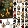 Calendario de Adviento de Personajes de Terror de Halloween 2025 Colgante Plano de Acrílico Decoración de Caja Sorpresa