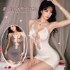 Pinxian Estampa de Leopardo Sexy Lingerie Peça Única Justa na Cintura Saia Tentação Roupão Pijama Alça nas Costas Sem Costas Suspensório E1006