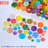 Materiales para manualidades de mosaico: piezas sueltas de acrílico, pétalos coloridos de forma irregular, partículas sueltas