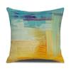 Almohada naranja tie-dye explosiones transfronterizas de Amazon, cojín de lino multicolor modificado para el hogar, funda de almohada para sofá, venta al por mayor