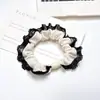 Mascarilla facial suave y cómoda de encaje estilo coreano con volantes, scrunchie pequeño de seda helada, accesorio de moda y simple para coleta de pelo, modelo nuevo