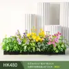 Paisagismo com Plantas Verdes Simulação Floreira Divisória de Piso Arte Floral de Chão Paisagem de Plantas Combinação de Floreira Flor Artificial em Vaso Bonsai Decoração