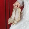 Zapatos de tacón alto Franceses Xiuhe vestido de novia principal novia uso bidireccional Otoño nuevo lazo de cristal con lentejuelas punta zapatos de una sola capa para mujer