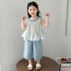 Traje Infantil, Chaleco de Niña, Pantalones Anchos para Bebé Niña, Ropa de Verano, Nuevo Estilo 2025, Ropa para Niña Pequeña, Moderno