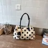 Bolsa Tote de Bolinhas Shuai Mijia 2026 Verão Nova para Mulheres, Bolsa de Ombro Grande Capacidade para o Dia a Dia, Bolsa de Mão de Moda de Nicho