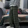 Pantalones de cuadros para hombre para primavera y otoño, estilo británico, corte recto, fluidos, marca trendy de Instagram, estilo de Hong Kong, casual japonés, retro, holgados, pantalones de moda