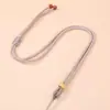 Colar Corda Trançada Coroa Pérola Degradê Pingente Ajustável Cordão Acessórios DIY Hanfu Venda Direta da Fábrica