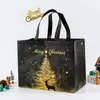 Bolsa Nueva Laminada No Tejida Bolsa de Regalo de Navidad Bolso de Mano Transfronterizo Listo para Usar Bolsa Tridimensional Termoprensada Bolsa de Compras Publicitaria