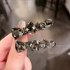 Presilha de cabelo de alta qualidade estilo coreano com laço e strass, um novo design delicado e luxuoso para mulheres, perfeita para prender franjas laterais e fios soltos