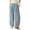 Pantalones para Mujeres Embarazadas 2025 Verano Nuevo Seda de Hielo Perezoso Cuadros Yamamoto Pierna Ancha Pantalones con Protección Solar Anti-mosquitos Pantalones de Aire Acondicionado