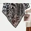 Pañuelo cuadrado de terciopelo de doble cara, dos tonos, estampado de leopardo, de alta gama, vintage de los 90, chal cálido para mujer, pañuelo de cuello de lujo ligero