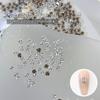 Decoraciones para Uñas K9 con Pedrería Apilada, Mini Pedrería Transparente Brillante, Productos Terminados con Pedrería Apilada de Forma Única, Pedrería en Forma de Bola al por Mayor, Transparente como el Hielo