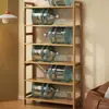 Prateleira de Armazenamento Multicamadas, Piso de Cozinha Doméstico Bambu Simples Pequeno Estreito Estante de Livros, Prateleira de Lanches, Prateleira de Armazenamento
